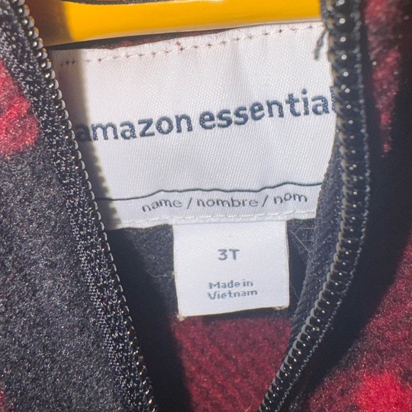 Toddler 3T Christmas Red Black Checkered Fleece Vest Unisex Holiday Winter Kids - Picture 6 of 6